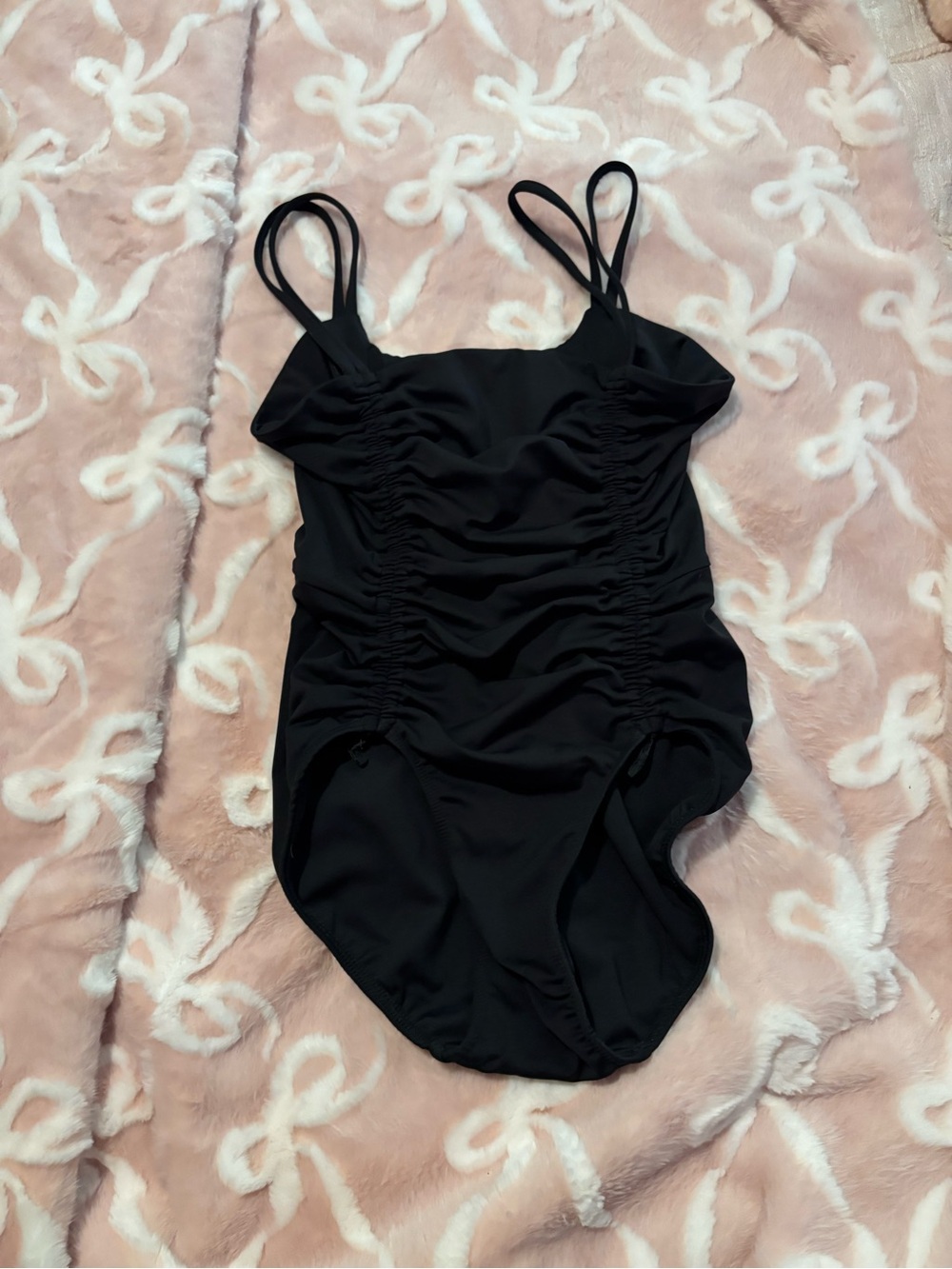 Black Ruched Girls' leotard Tiger Friday